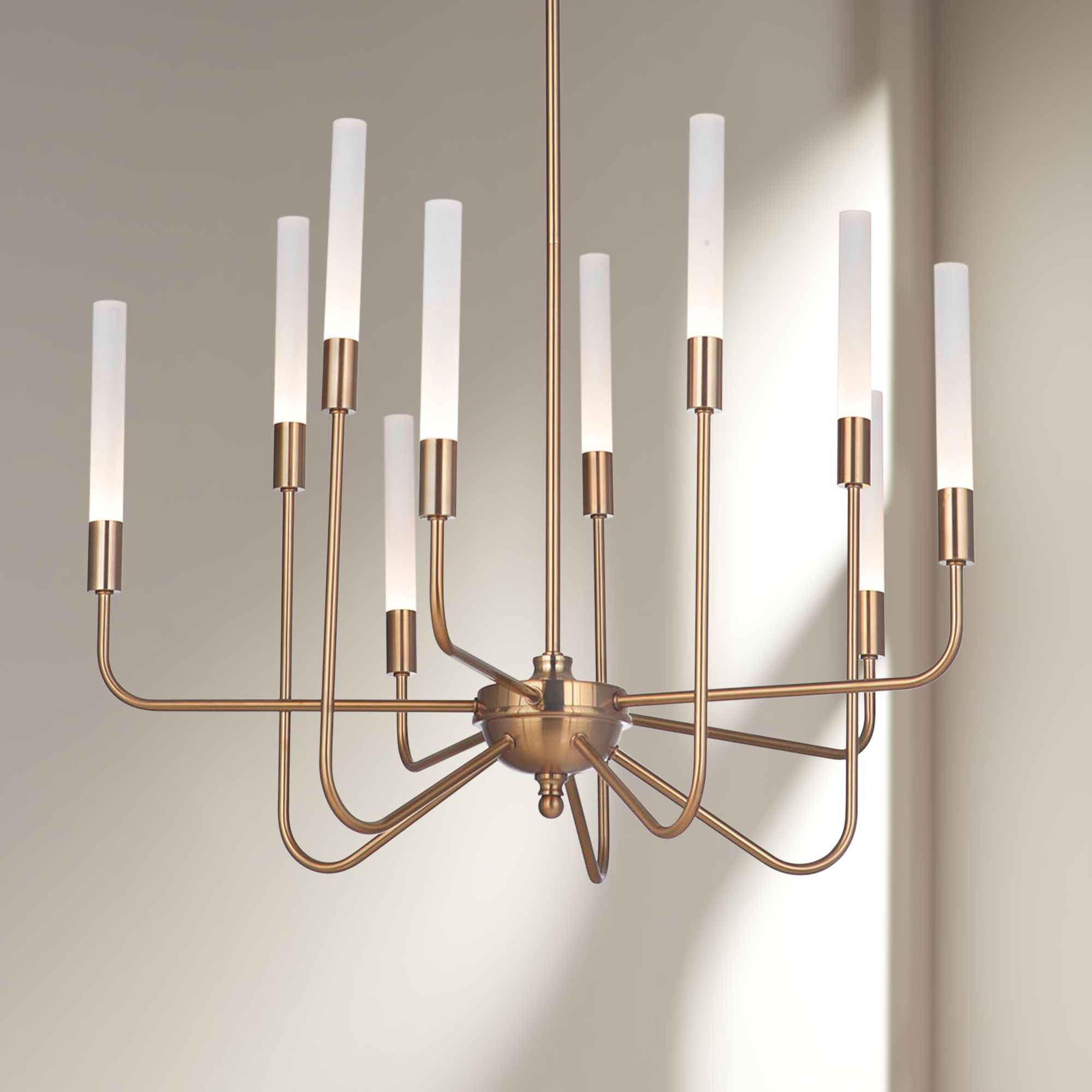 satin brass light fixture