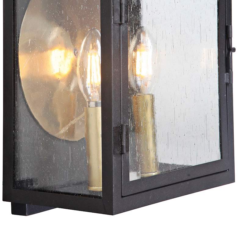 Image 2 Craftmade Wolford 15 3/4" High Matte Black Outdoor Lantern Wall Light more views