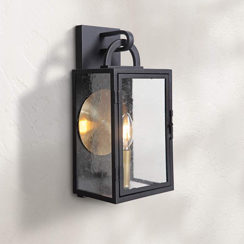 Image 1 Craftmade Wolford 15" High Matte Black Outdoor Wall Light