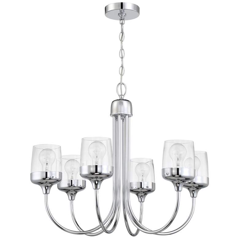 Image 1 Craftmade Wrenn 6 Light Chandelier in Chrome
