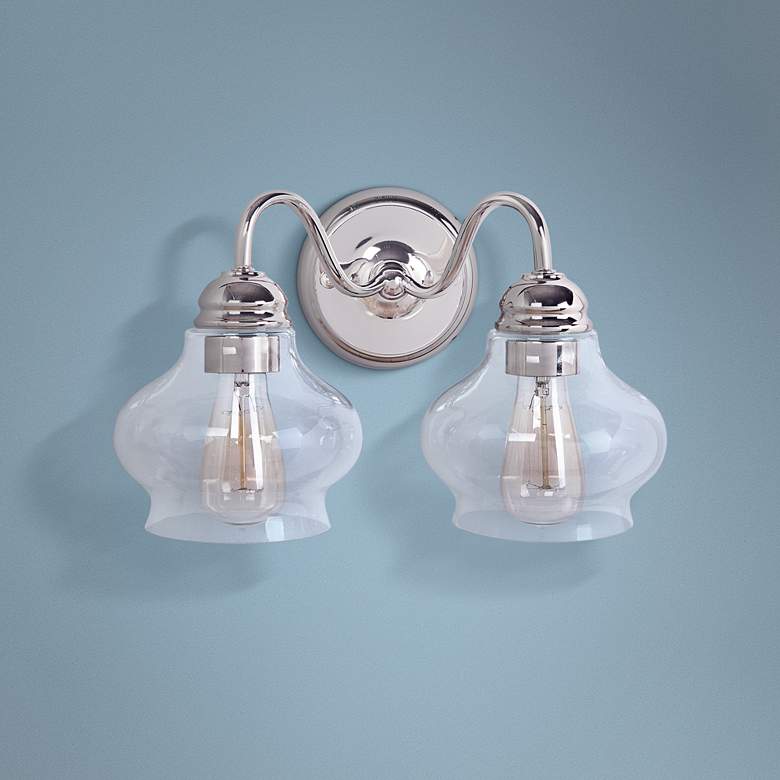 Image 1 Craftmade Yorktown 8 3/4" High Nickel 2-Light Wall Sconce