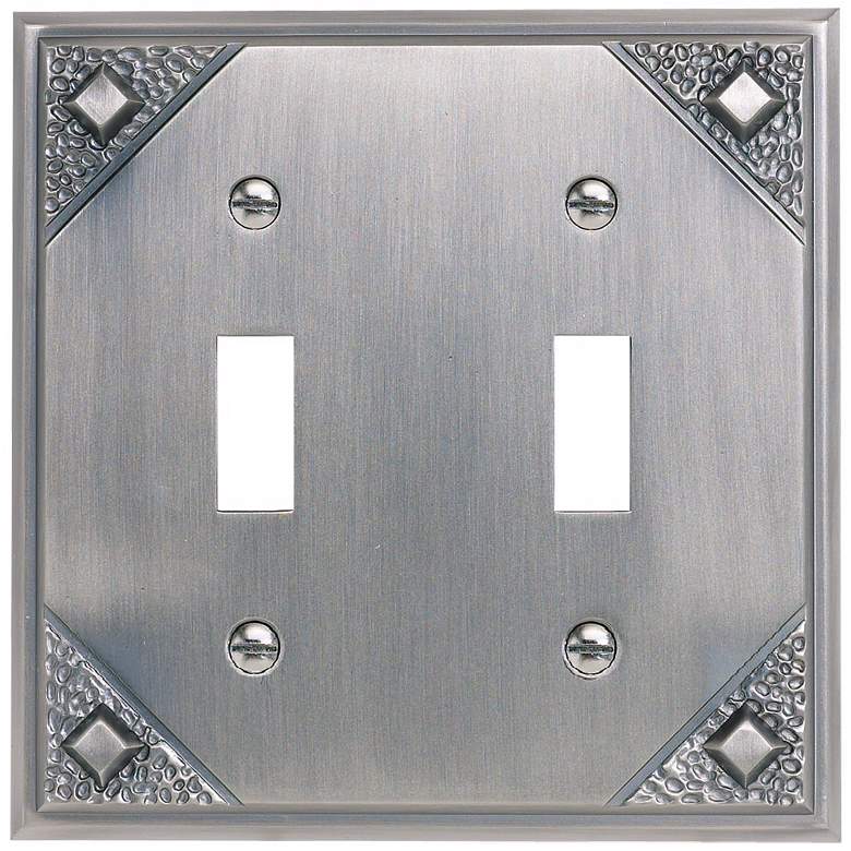 Image 1 Craftsman Double Toggle Pewter Finish Wall Plate