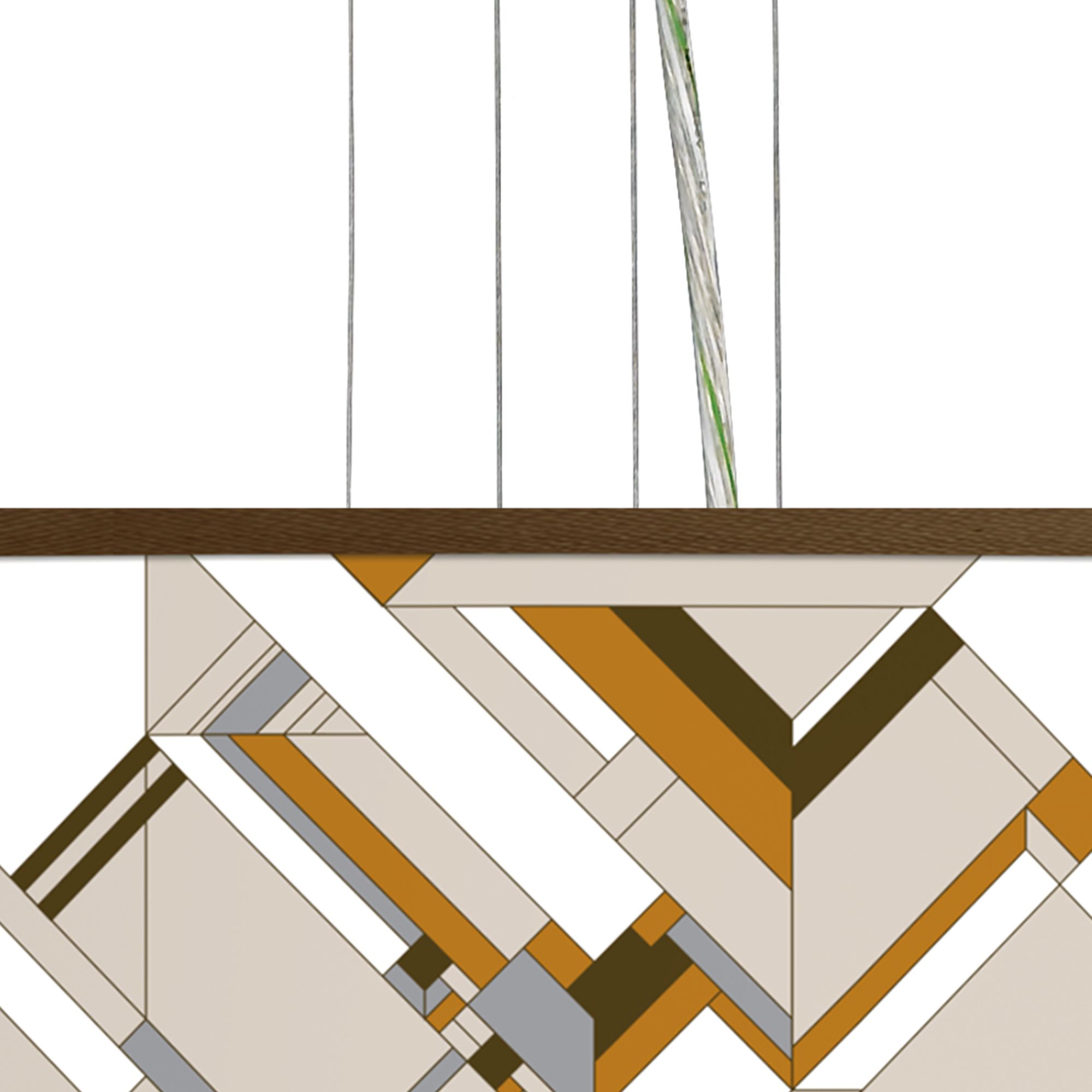 Image 2 Craftsman Mosaic Giclee 24" Wide 4-Light Pendant Chandelier more views