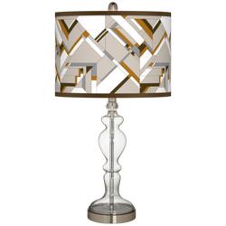 Craftsman Mosaic Giclee Apothecary Clear Glass Table Lamp