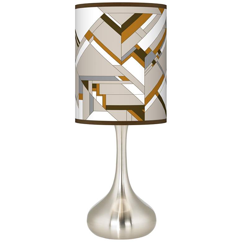 Image 2 Craftsman Mosaic Giclee Droplet Table Lamp