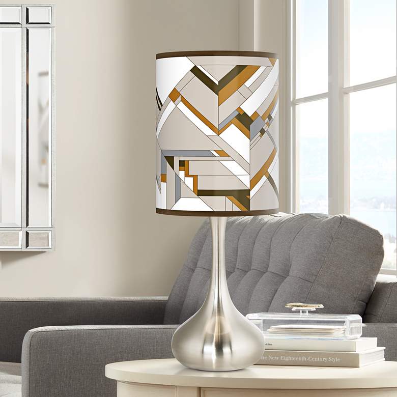 Image 1 Craftsman Mosaic Giclee Droplet Table Lamp