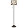 Craftsman Mosaic Giclee Glow Bronze Club Floor Lamp