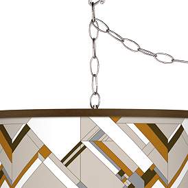Image2 of Craftsman Mosaic Giclee Glow Plug-In Swag Pendant more views