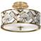 Craftsman Mosaic Gold 14" Wide Ceiling Light