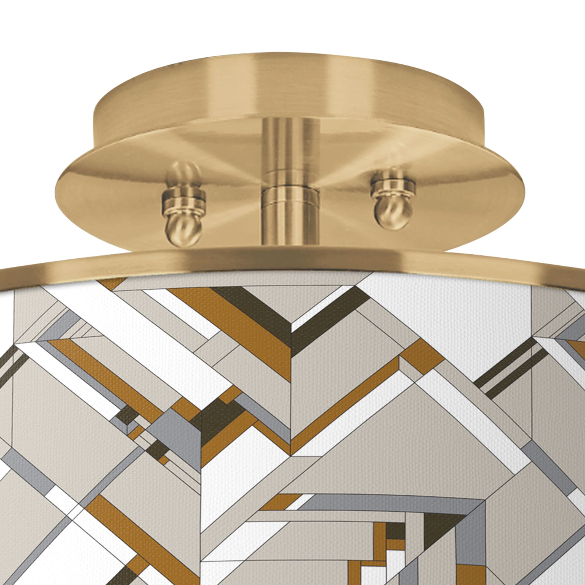 Image 2 Craftsman Mosaic Gold 14" Wide Ceiling Light more views