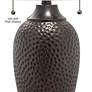 Craftsman Mosaic Oil-Rubbed Bronze Table Lamps Set of 2