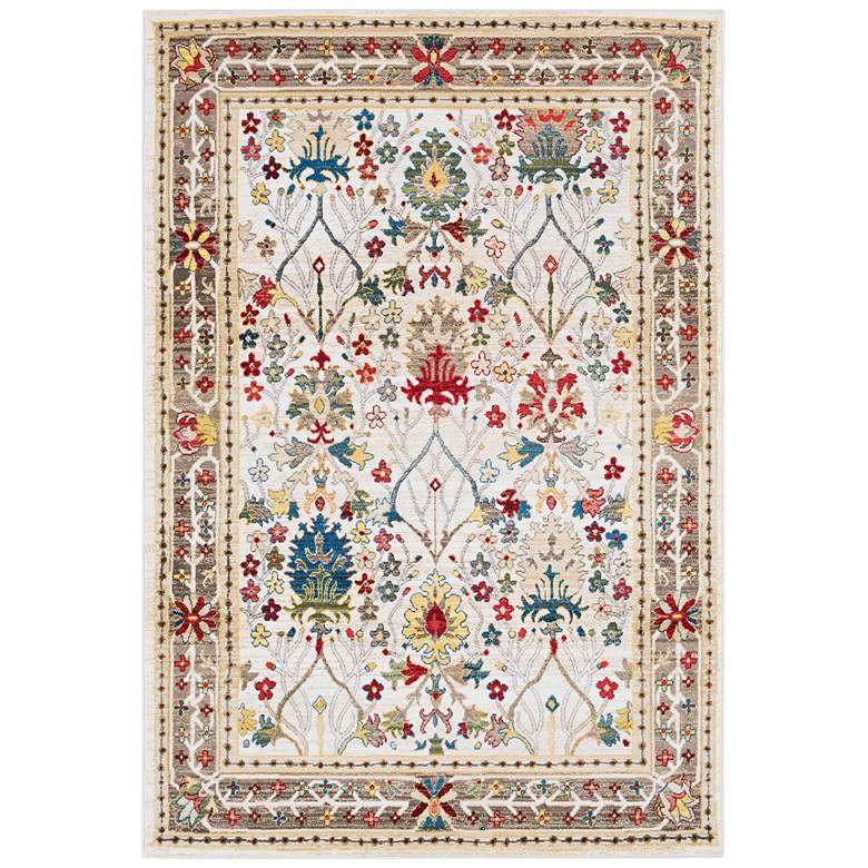 Image 2 Crafty CRT-2311 5'1"x7'5" Dark Red and White Area Rug