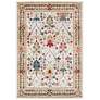 Crafty CRT-2311 5&#39;1"x7&#39;5" Dark Red and White Area Rug