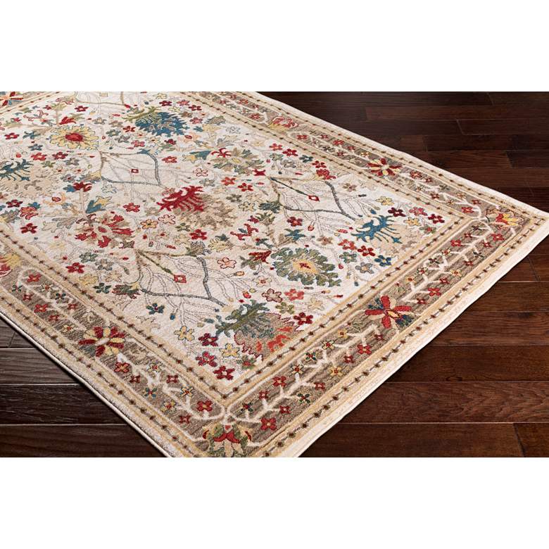 Image 3 Crafty CRT-2311 5'1"x7'5" Dark Red and White Area Rug more views