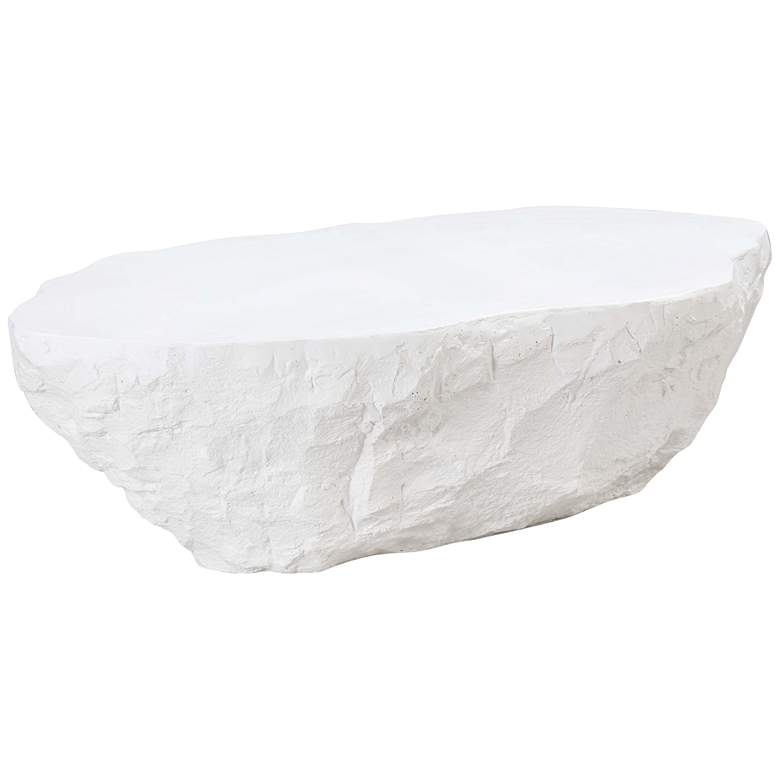 Image 3 Crag 56 inch Wide White Indoor-Outdoor Coffee Table