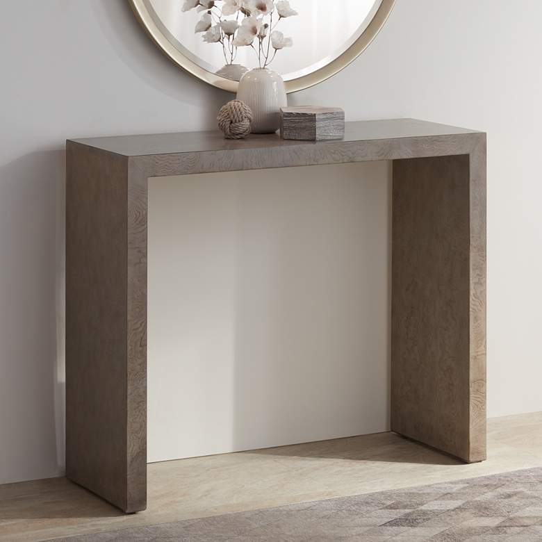 Image 2 Craig 38 inch Wide Modern Gray Finish Console Table