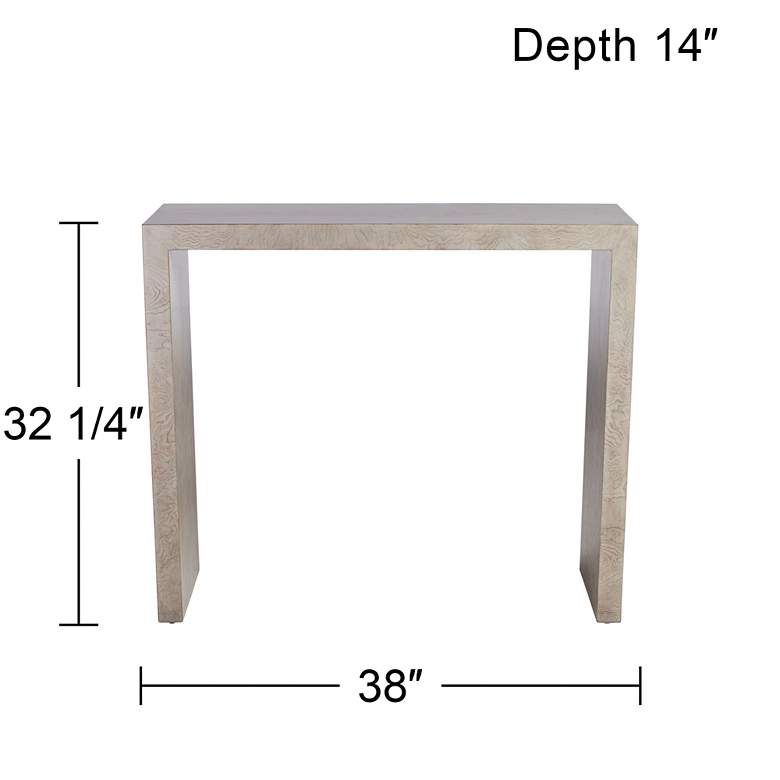 Image 7 Craig 38" Wide Modern Gray Finish Console Table more views
