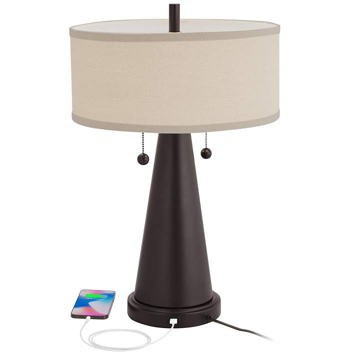 Craig Bronze Table Lamps Set of 2 with USB Ports - #34W16 | Lamps Plus