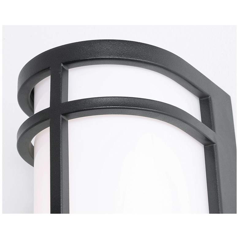 Image 2 Crain 16" High Black LED Outdoor Sconce more views
