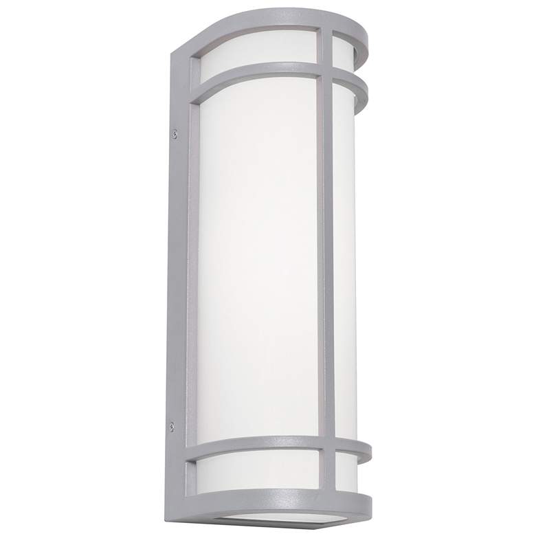 Image 1 Crain 16" High Textured Grey LED Outdoor Sconce