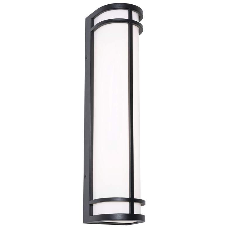 Image 1 Crain 24" High Black LED Outdoor Sconce