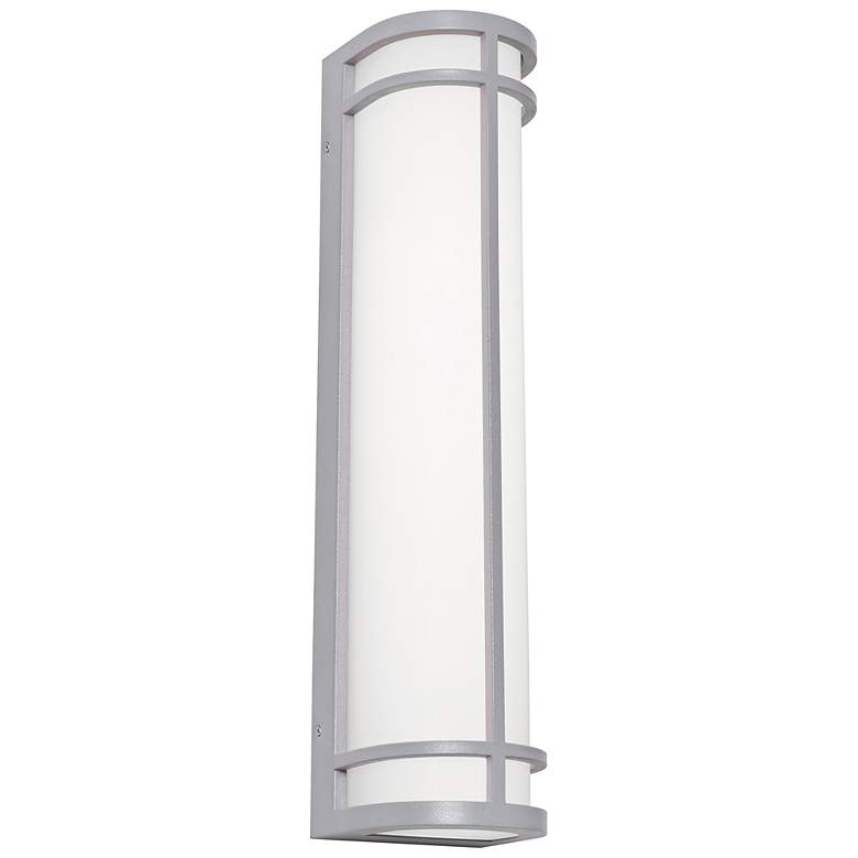 Image 1 Crain 24" High Textured Grey LED Outdoor Sconce