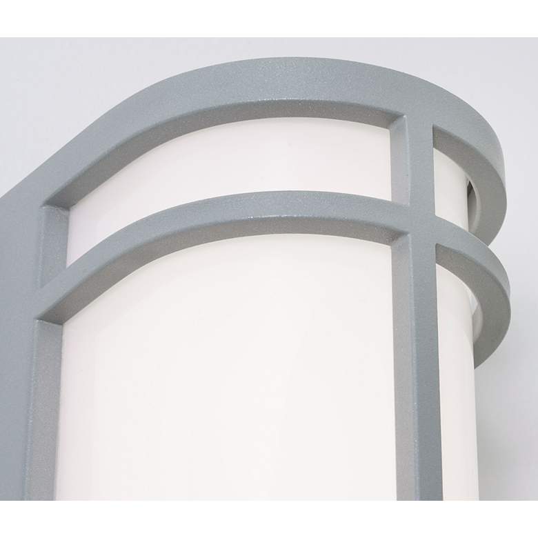 Image 2 Crain 24" High Textured Grey LED Outdoor Sconce more views
