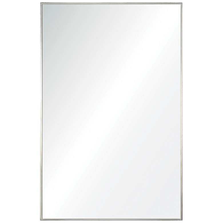 Image 2 Crake Polished Stainless Steel 24 inch x 36 inch Rectangular Wall Mirror