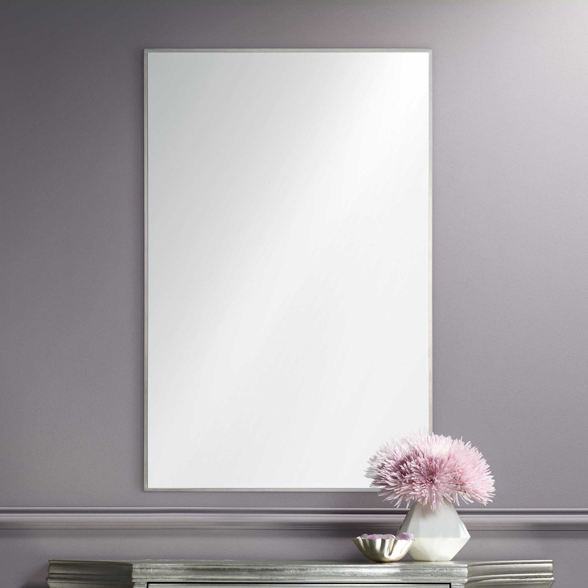 Crake Polished Stainless Steel 24" X 36" Rectangular Wall Mirror ...