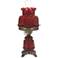 Cranberry Hobnail Glass 18 1/2" High Hurricane Table Lamp