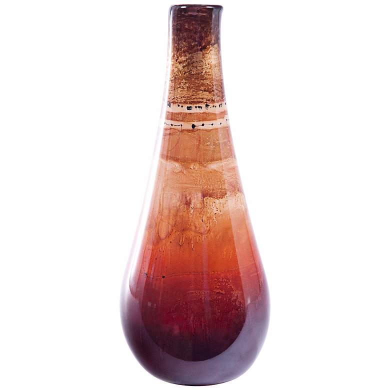 Image 1 Cranberry Small Decorative Glass 20 inch High Bottle