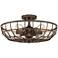 Crane 18" Wide Bronze Basket Cage 6-Light Ceiling Light