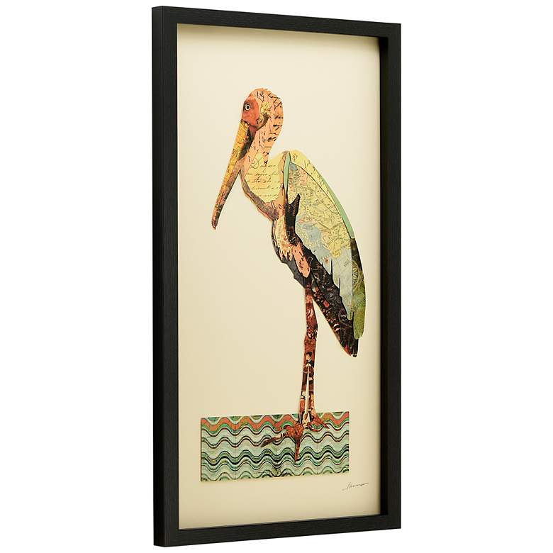 Image 4 Crane 33" High Dimensional Collage Framed Wall Art more views