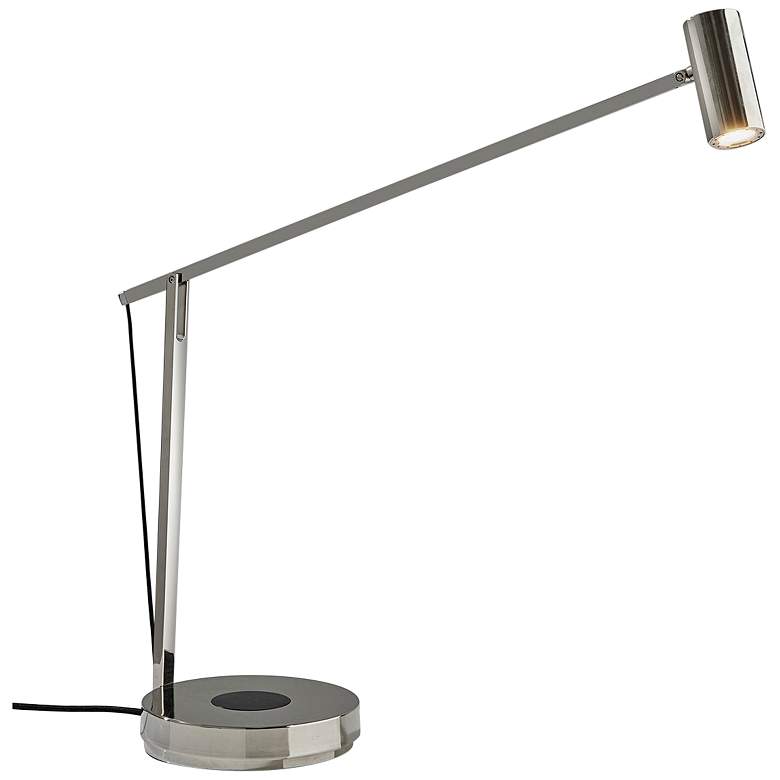 Image 1 Crane Nickel Touch Desk Lamp with USB Port Wireless Charging