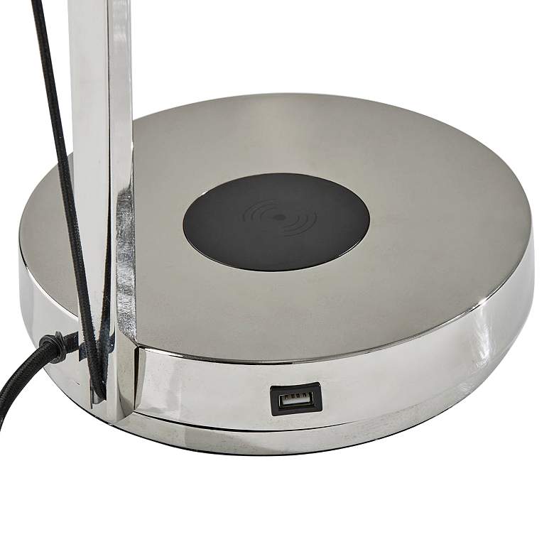 Image 4 Crane Nickel Touch Desk Lamp with USB Port Wireless Charging more views
