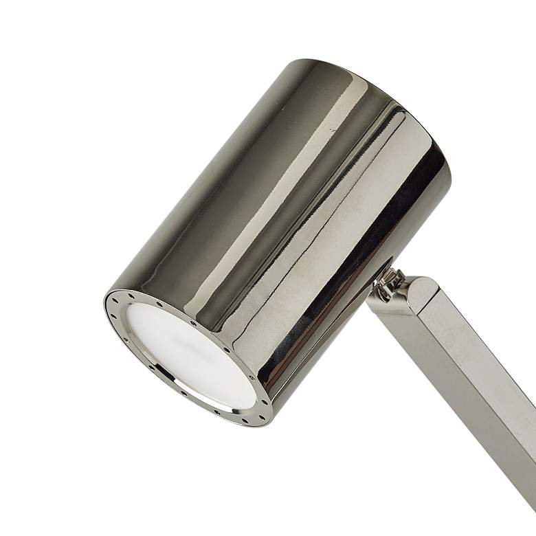 Image 4 Crane Polished Nickel Metal Touch Task Floor Lamp more views