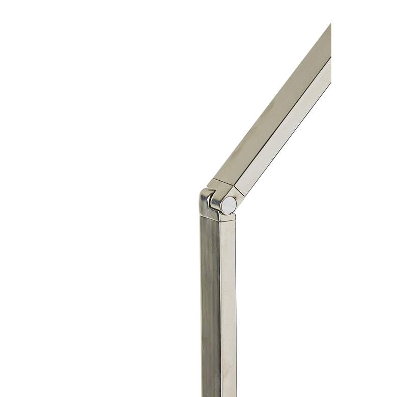 Image 6 Crane Polished Nickel Metal Touch Task Floor Lamp more views