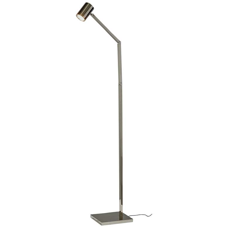 Image 7 Crane Polished Nickel Metal Touch Task Floor Lamp more views