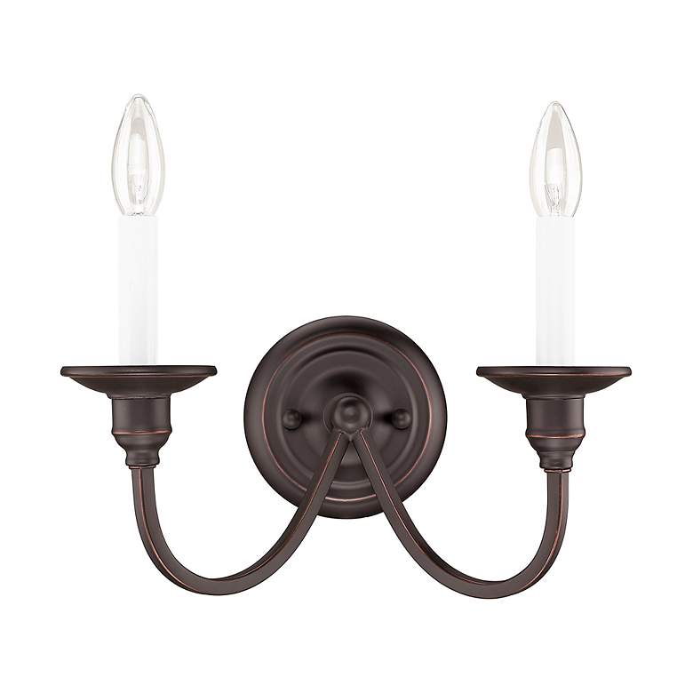 Image 3 Cranford 13-in W 2-Light Olde Bronze Candle Wall Sconce more views