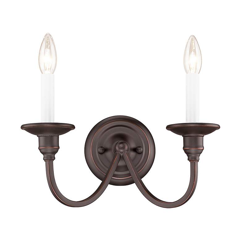 Image 4 Cranford 13-in W 2-Light Olde Bronze Candle Wall Sconce more views