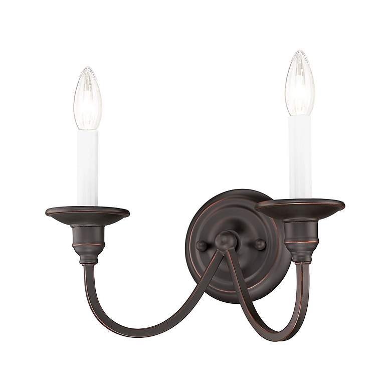 Image 5 Cranford 13-in W 2-Light Olde Bronze Candle Wall Sconce more views