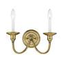 4_Cranford 2-Light Antique Brass Candle Wall Sconce more views