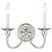Cranford 2-Light Brushed Nickel Candle Wall Sconce