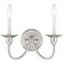 Cranford 2-Light Brushed Nickel Candle Wall Sconce