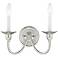 Cranford 2-Light Brushed Nickel Candle Wall Sconce