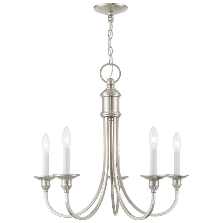 Image 1 Cranford 24-in 5-Light Brushed Nickel Candle Chandelier