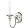 Cranford 5-in W 1-Light Brushed Nickel Candle Wall Sconce