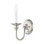 3_Cranford 5-in W 1-Light Brushed Nickel Candle Wall Sconce more views