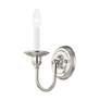 4_Cranford 5-in W 1-Light Brushed Nickel Candle Wall Sconce more views