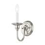 5_Cranford 5-in W 1-Light Brushed Nickel Candle Wall Sconce more views